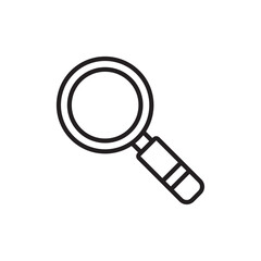 Magnifying glass icon Simple thin outline