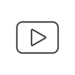 Media player icon Simple thin outline