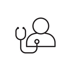 Medical check-up icon Simple thin outline