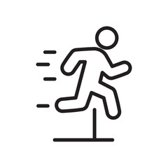 Obstacle race icon Simple thin outline