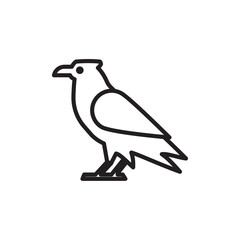 raven icon Simple thin outline