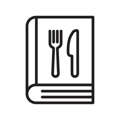 recipe book icon Simple thin outline