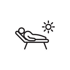 Relaxation icon Simple thin outline