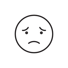 Regret expression icon Simple thin outline