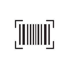 Scan barcode icon Simple thin outline