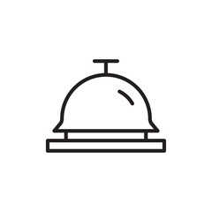 Service bell icon Simple thin outline
