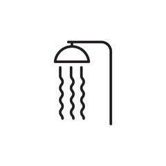 Shower head icon Simple thin outline