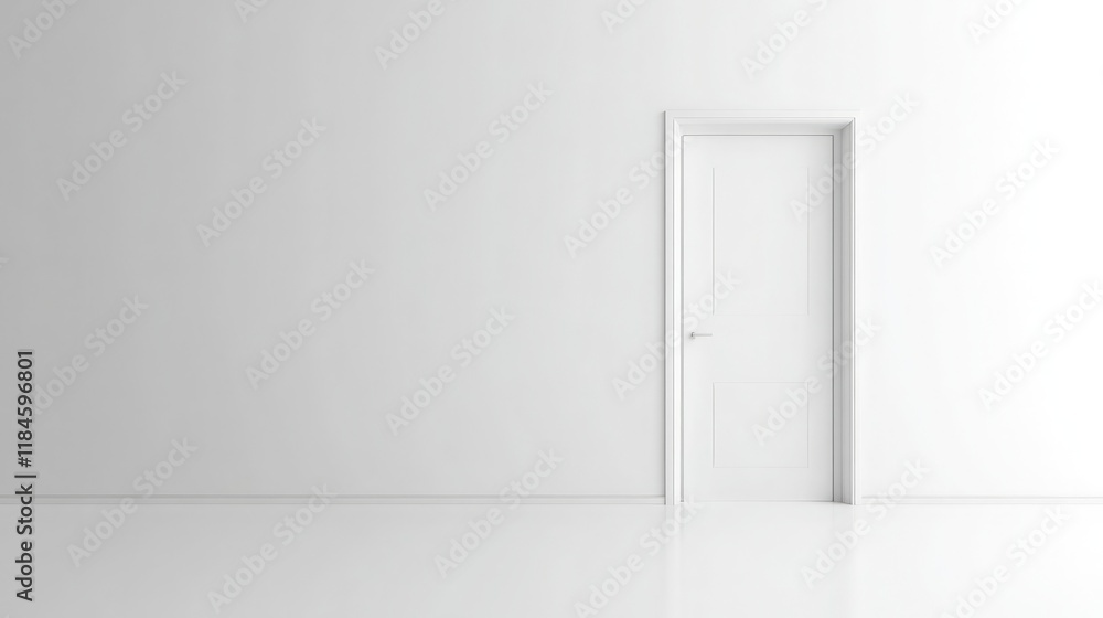 Poster white business-style background with ample copy space. minimalist 3d illustration for presentations 