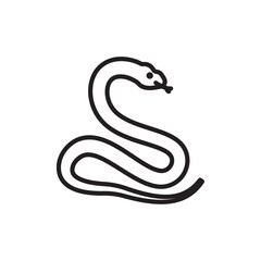 Snake icon Simple thin outline