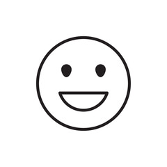 smile icon Simple thin outline