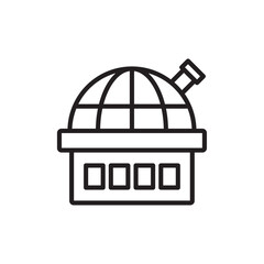 Space observatory icon Simple thin outline