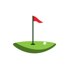 Golf icon logo template design