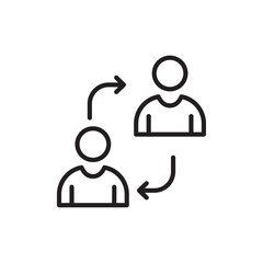 User switch icon Simple thin outline