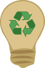 Recycleable light bulb. Eco-friendly.