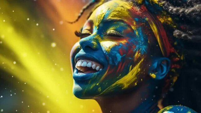 mulher africana sorrindo 