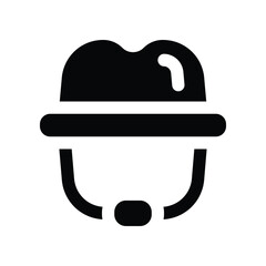 hat icon. vector glpyh icon for your website, mobile, presentation, and logo design.