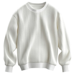 Obraz premium Soft White Sweater Isolated on Clean Background for Fashion or Apparel Promotion