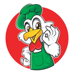 Chicken masterchef mascot