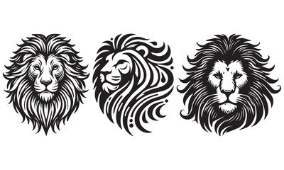 lion head with a lion