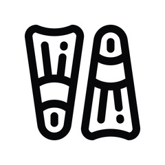 fins icon. vector line icon for your website, mobile, presentation, and logo design.