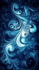 Stunning Abstract Blue Swirls Design