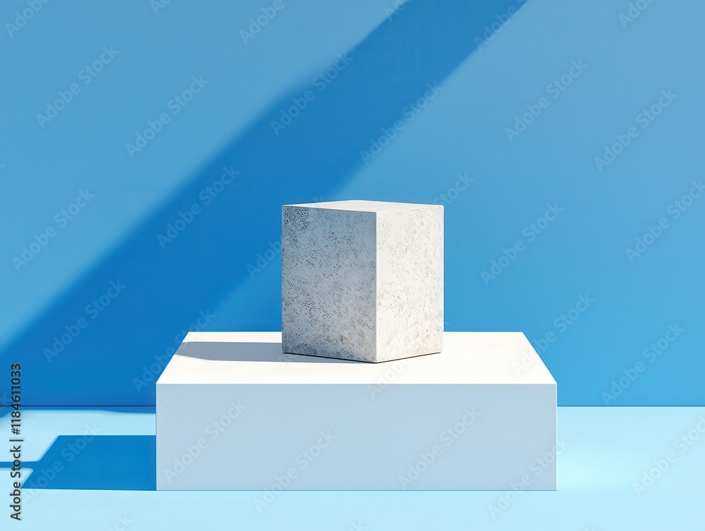 Aufkleber dynamic shadow product display minimalist studio visual presentation modern art high-contrast enviro