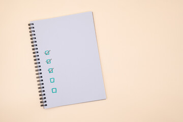 Checklist for Success: Notebook with Checkmarks