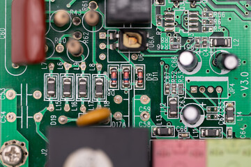 Digital Anatomy:  Circuit Board Close-Up with Integrated Circuit