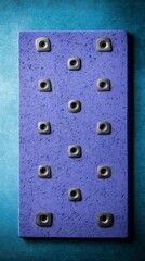 Close-up Photo: Intricately Detailed Purple Climbing Hold Training Panel Mockup. AI Generated