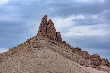 Geological Rocks Landscaoe In Arizona with blue sky background