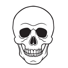 Fototapeta premium The skull icon. Black silhouette of a human skull. Vector illustration isolated on a white background for design and web.