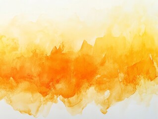 Fototapeta premium Abstract Watercolor Painting in Shades of Orange and Yellow