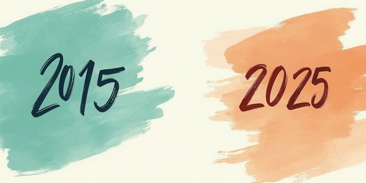 Watercolor 2015-2025 Decade Transition Design