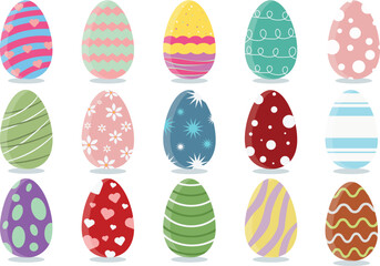 set of easter eggs