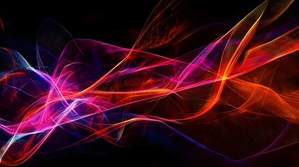 Fototapeta premium Abstract Colorful Light Waves Flowing Dynamically