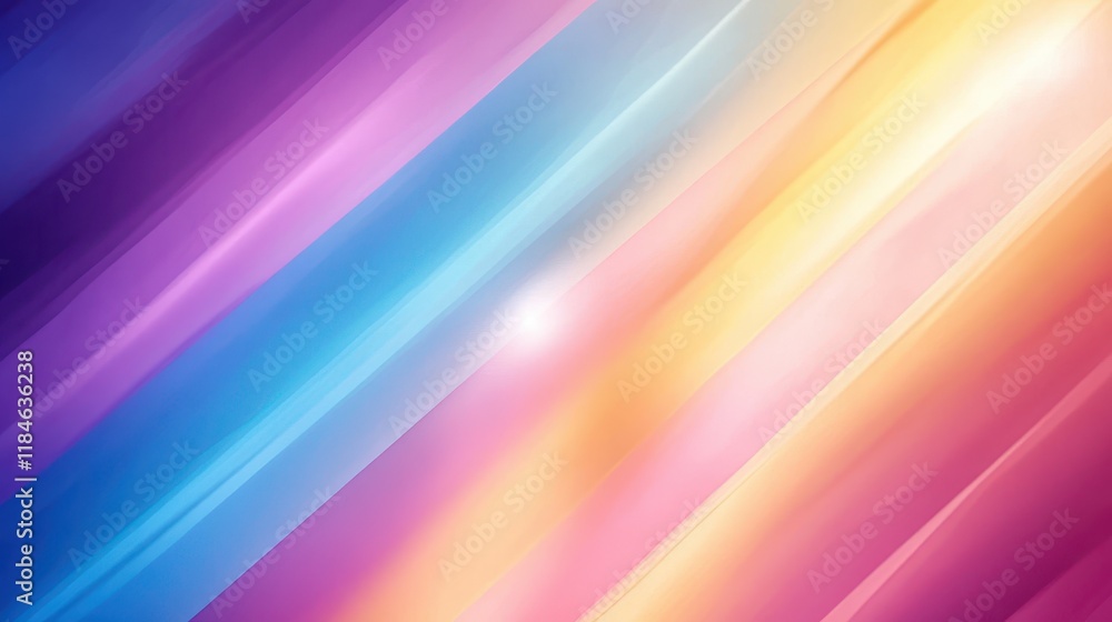 Poster a colorful, multi-colored stripe background with a white line in the middle
