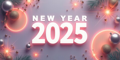 Elegant 2025 New Year's Greeting Card