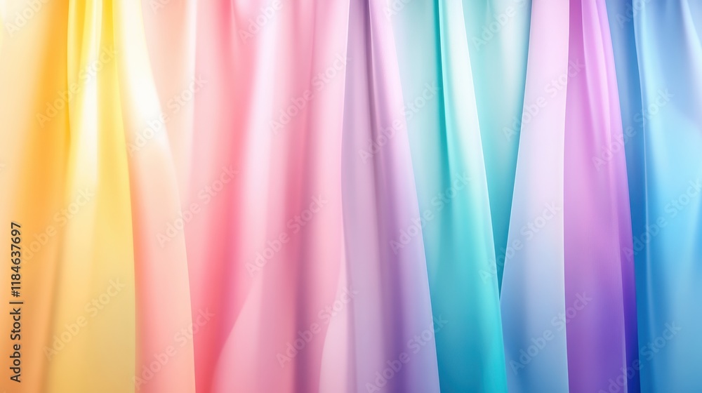 Poster a colorful fabric with a rainbow pattern