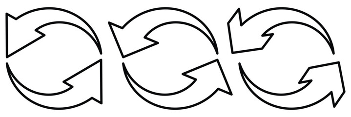 Circle arrow icon, repeat arrow, refresh arrow icon vector illustration eps 10.