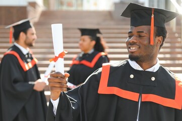 Young African American Teen Graduating