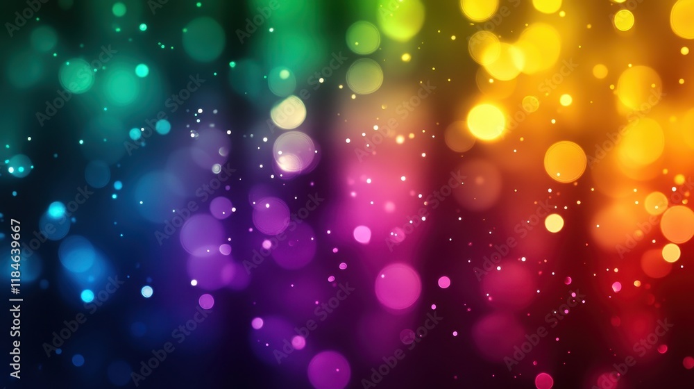 Poster a colorful background with many small circles