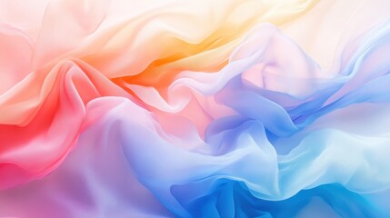 A colorful piece of fabric with a blue and pink stripe