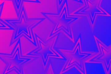 Abstract background of pink blue gradient star pattern