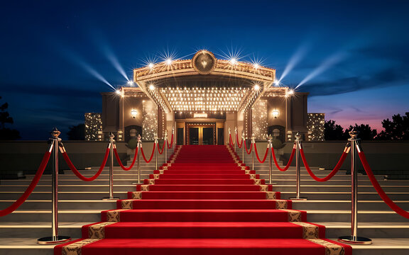 red carpet on the stage,red carpet walking