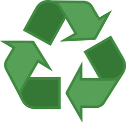 Green Recycling Symbol Graphic