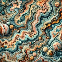 Stone background. Smooth stone with natural marble-like veins in shades of white and grey