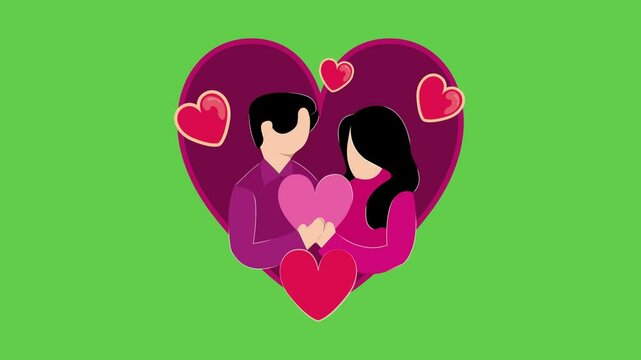 two hearts with wings, vector of affectionate feelings in motion