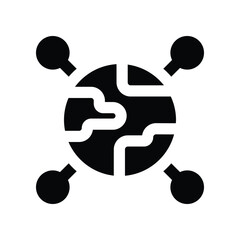 globalization icon. vector glyph icon for your website, mobile, presentation, and logo design.