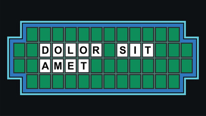 Game Show Board with Highlighted Tiles
