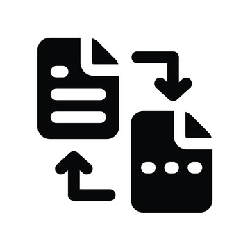 convert icon. vector glyph icon for your website, mobile, presentation, and logo design.